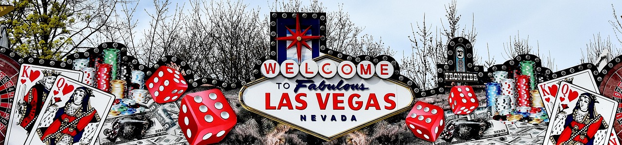 Paradise street and buildings in Las Vegas